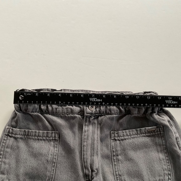 ZARA Womens Paperbag Mom Jeans Sz 6 Gray High Waist On Trend Y2K Grunge Comfort - Picture 4 of 10